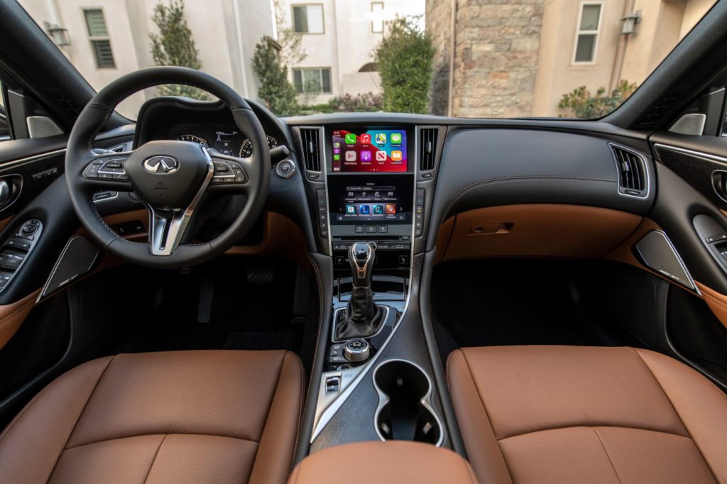 2021 Infiniti Q50 interior layout.