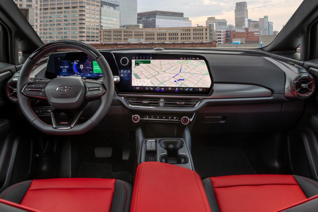2024 Chevy Equinox EV 3RS interior layout.