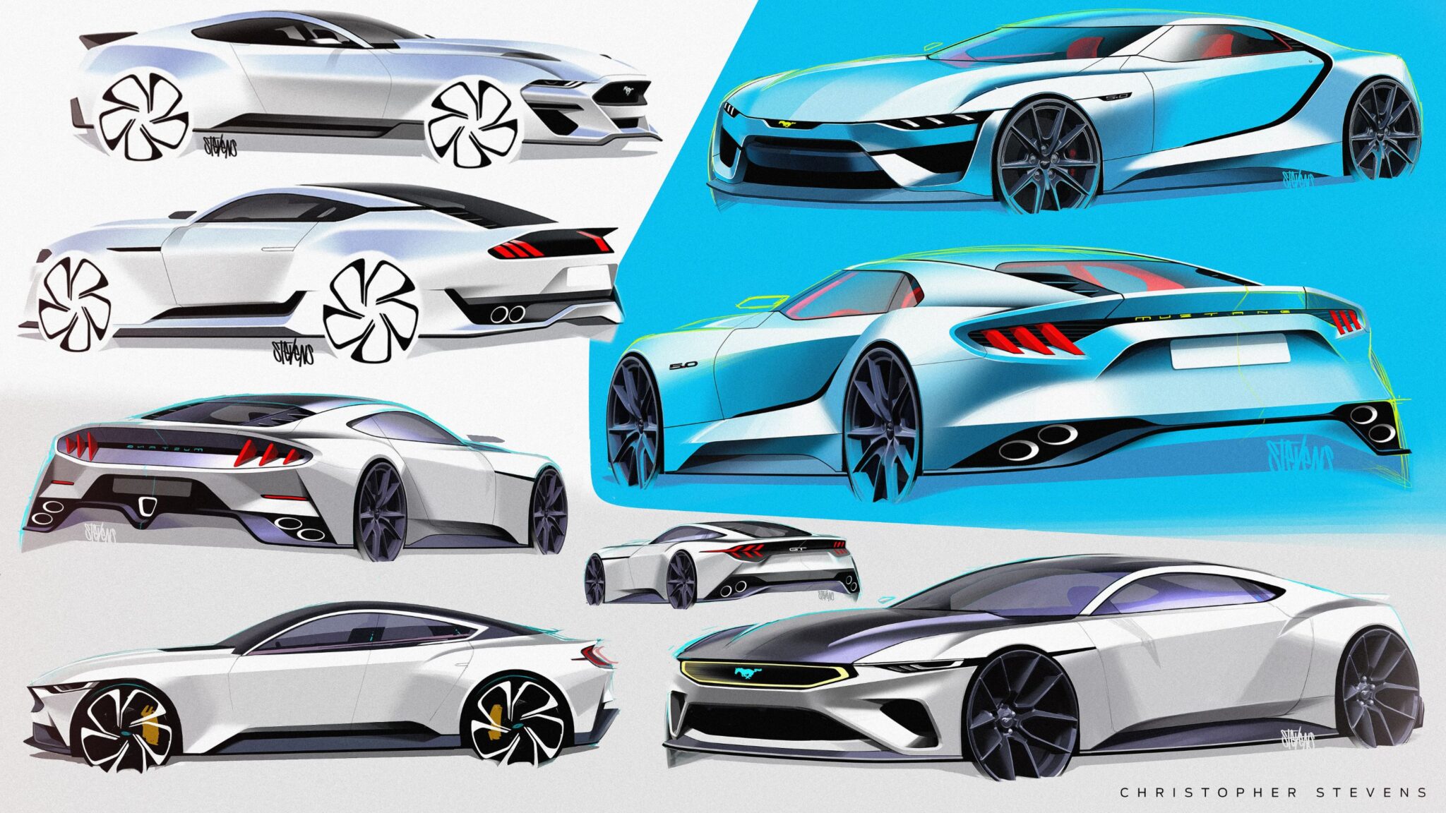 2024 Ford Mustang Design Sketches