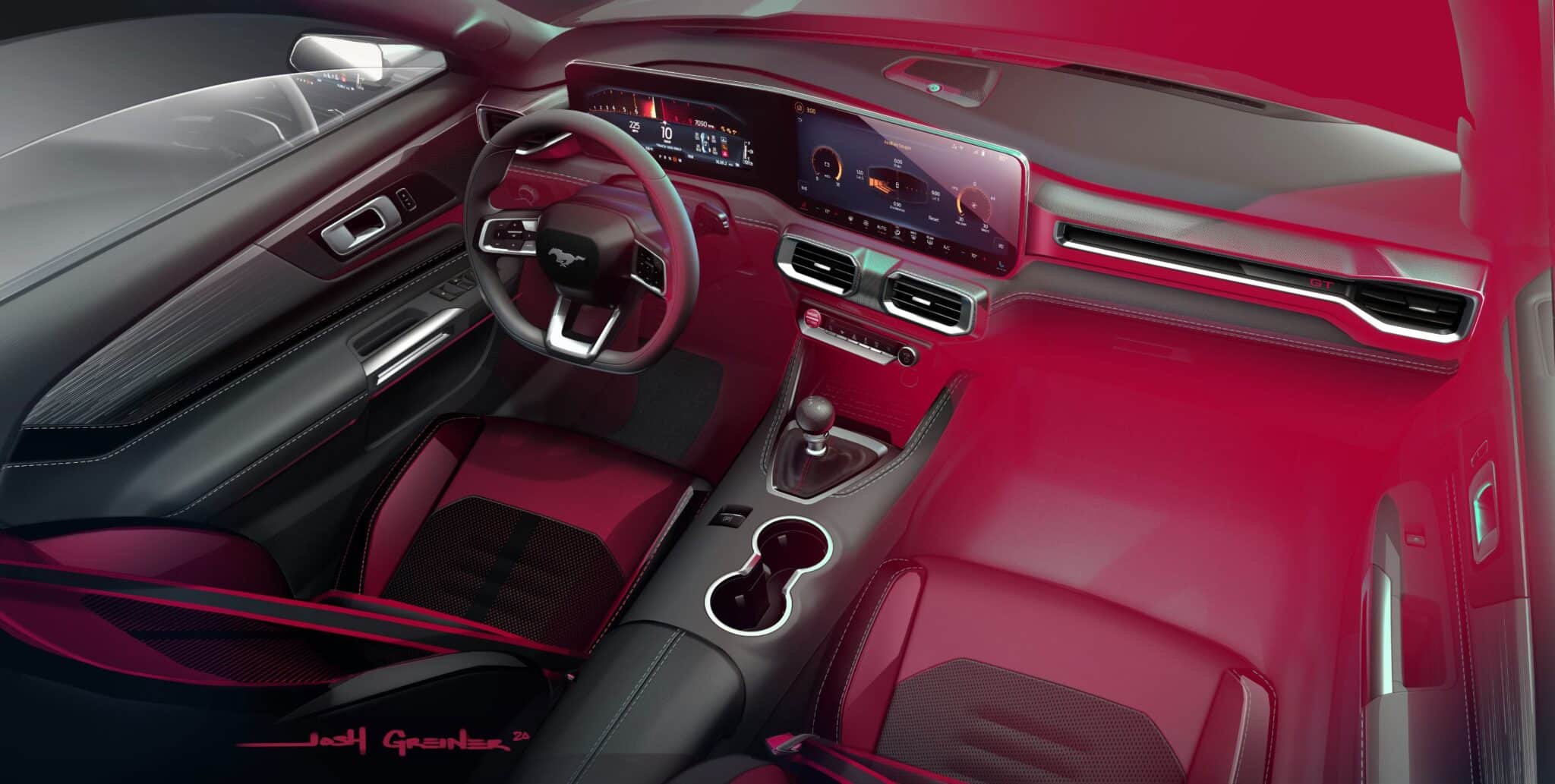 2024 Ford Mustang Design Sketch 1 scaled